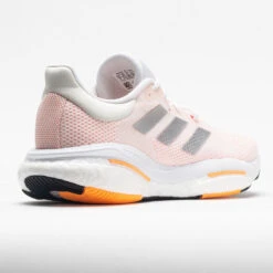 Adidas Solar Glide 5 Women's White/Silver Metallic/Light Flash Orange -Brooks Store 047547 6