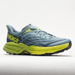 HOKA Speedgoat 5 Men's Stone Blue/Dark Citron -Brooks Store 049271 5