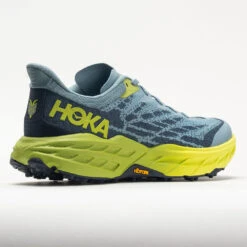 HOKA Speedgoat 5 Men's Stone Blue/Dark Citron -Brooks Store 049271 6