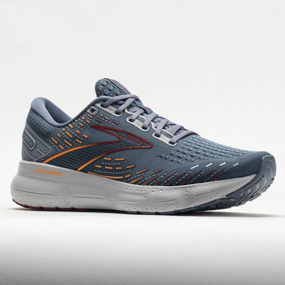 Brooks Glycerin 20 Men's Grey/Chili Oil/Orange 5 Brooks Glycerin 20 Men's Grey/Chili Oil/Orange - Image 5