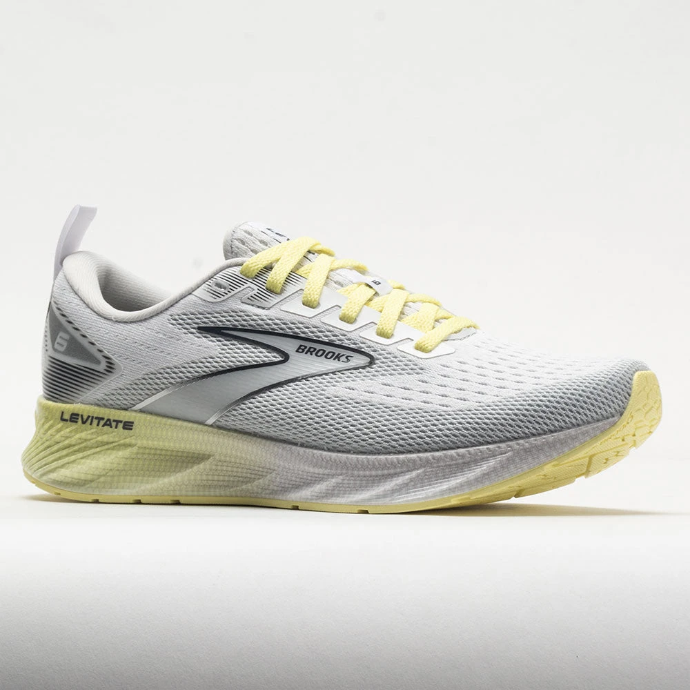 Brooks Levitate 6 Women's White/Oyster/Yellow 5 Brooks Levitate 6 Women's White/Oyster/Yellow - Image 5